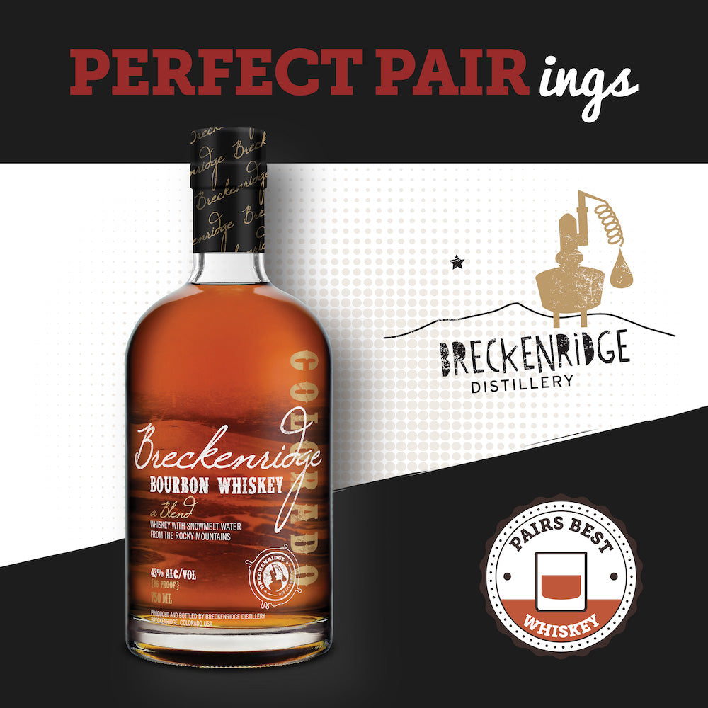 Breckenridge Bourbon Brisket Jerky – Tender, slow-cooked brisket jerky infused with award-winning Colorado Bourbon from Breckenridge Distillery. A bold, flavorful, high-protein snack perfect for whiskey lovers."
