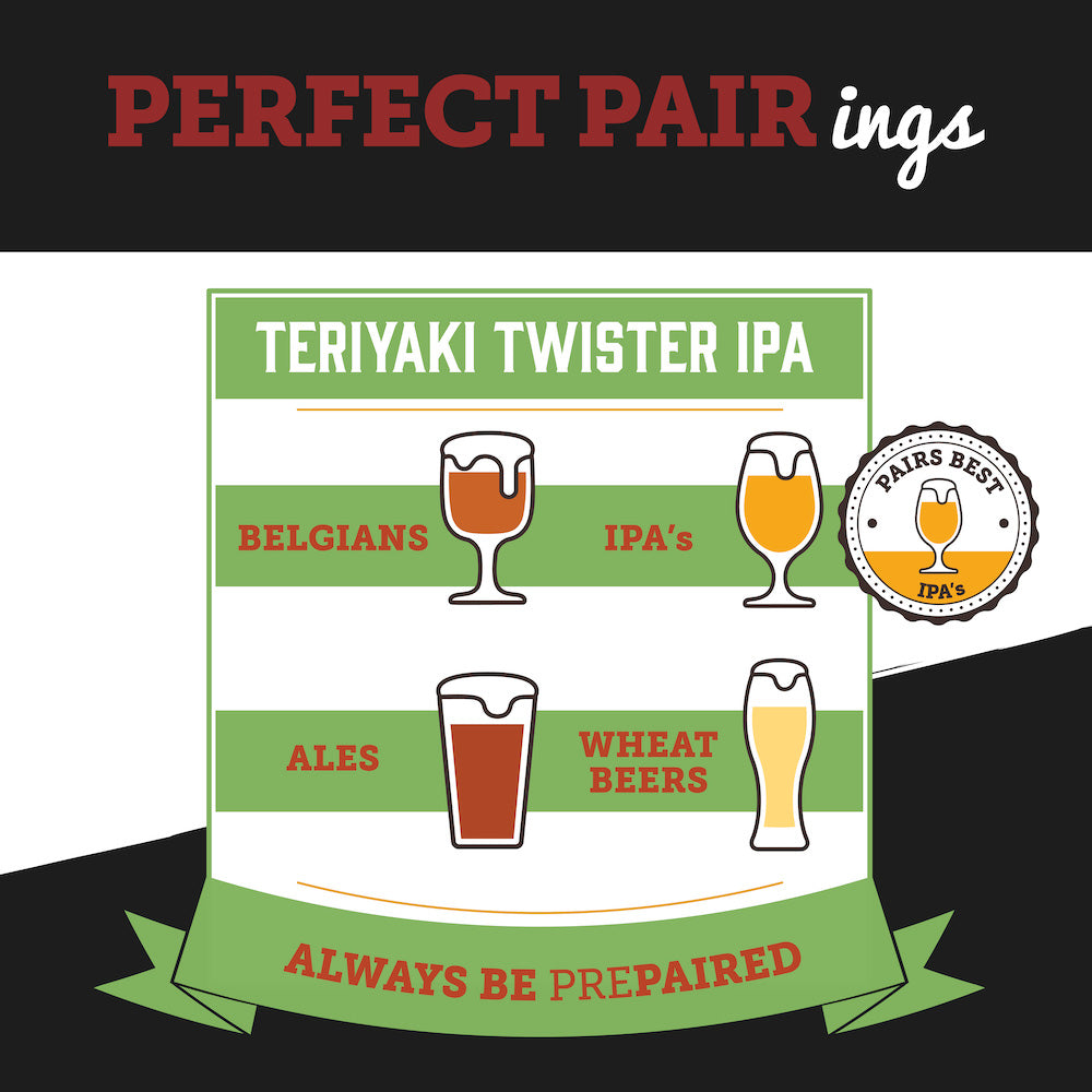 Teriyaki Twister IPA Brisket Jerky – Sweet and savory teriyaki-infused brisket jerky with a bold IPA twist. A tender, high-protein snack perfect for pairing with your favorite craft IPA or pale ale."