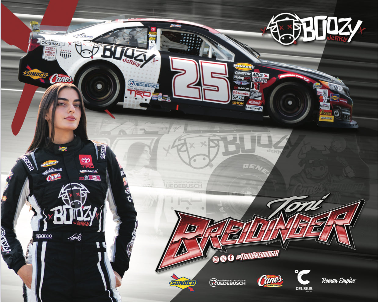 Toni Breidinger Autographed #25 Hero Card