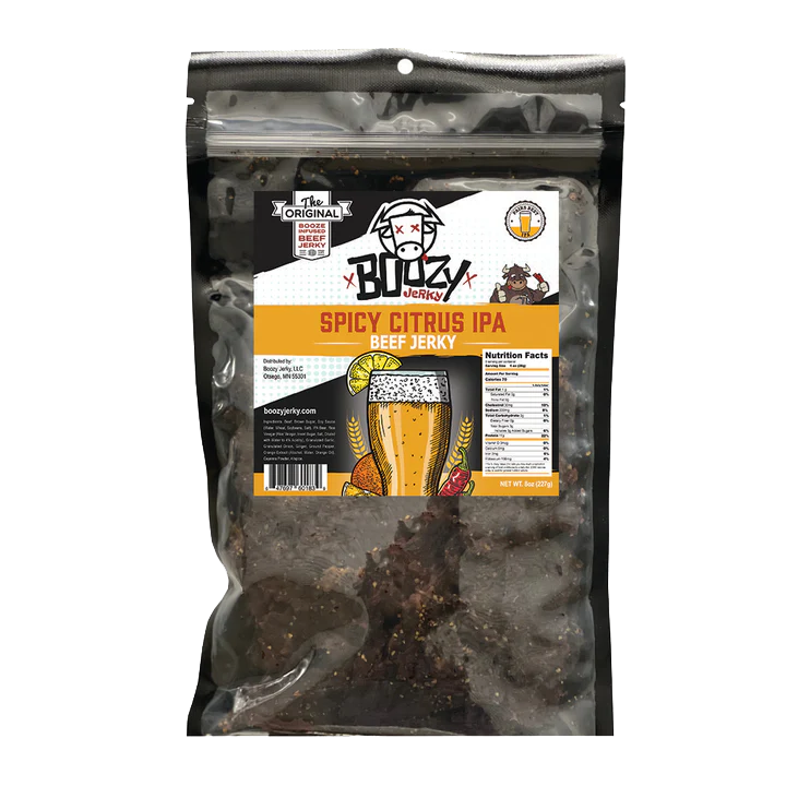 Spicy Citrus IPA Beef Jerky - 8oz "Growler Bag"