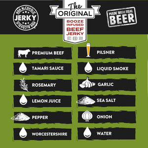 Rosemary Garlicky Pilsner Beef Jerky