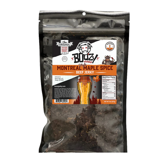 Montreal Maple Spice Lager Beef Jerky 8oz "Growler Bag"