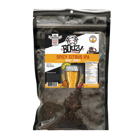 Spicy Citrus IPA Beef Jerky - 8oz "Growler Bag"