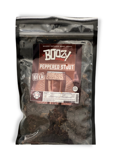 Peppered Stout Beef Jerky - Growler Bag